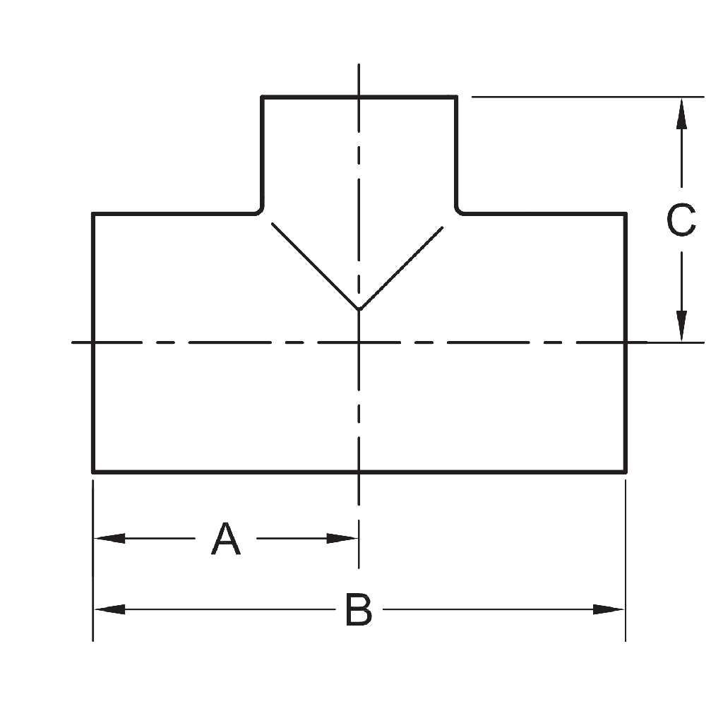 7RWWW - Butt-Weld Short Reducing Tee - Polished