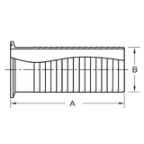 14MPHRL - Tri-Clamp X Brewery Style Hose Barb Adapter