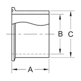 14MPW - Tri-Clamp Heavy Duty Tank Ferrule