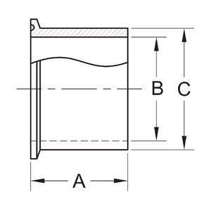 14MPW - Tri-Clamp Heavy Duty Tank Ferrule