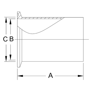 14WLMP - Tri-Clamp Light Duty Tank Ferrule