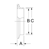 14WMP - Tri-Clamp Short Welding Ferrule
