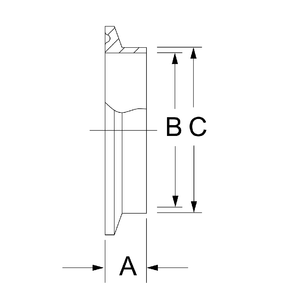 14WMP - Tri-Clamp Short Welding Ferrule