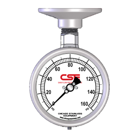 2-1/2” (63mm) Sani-Flow Brewery Pressure Gauge