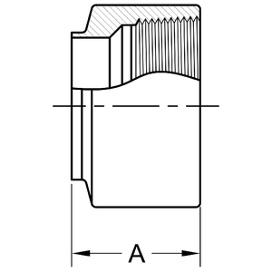 22WB - Butt-Weld X Female NPT Adapter - Machine Finish