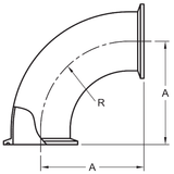 2CMP - Tri-Clamp 90° Elbow