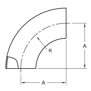 2WCL - Butt-Weld Short 90° Elbow - Polished