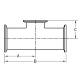 7MPS - Tri-Clamp Short Outlet Tee