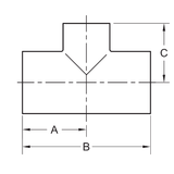 7RWWW - Butt-Weld Short Reducing Tee - Polished