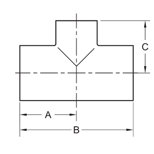 7RWWW - Butt-Weld Short Reducing Tee - Polished