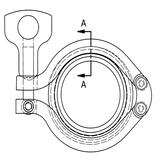 A12MPS - Swivel Joint Tri-Clamp Assembly