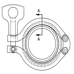 A12MPS - Swivel Joint Tri-Clamp Assembly