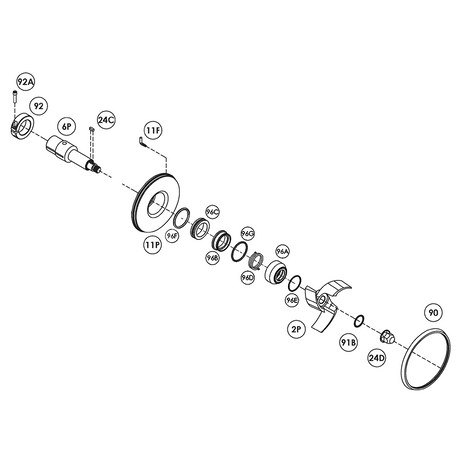 A diagram of the CB+ parts