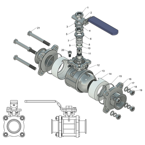 Encapsulated 2-Way Ball-Valve