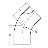 L2S - Butt-Weld Long 90° Elbow - Polished